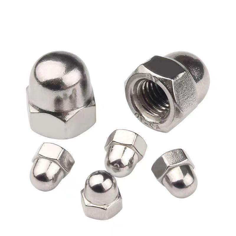 QBJFY M8-1.25 Acorn Cap Nuts, M8 Acorn Nuts 304 Stainless Steel 18-8, Bright Finish, Full Thread,20Pcs - Image 2